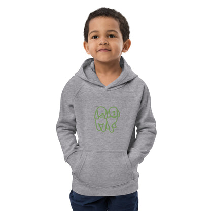 Kids eco hoodie Gry/Grn