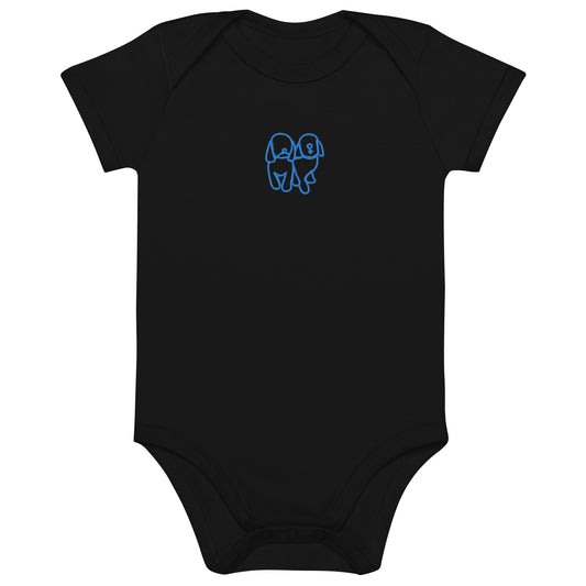 Organic cotton Baby bodysuit Blk/Blue