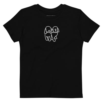 Organic cotton kids t-shirt Blk/Wht