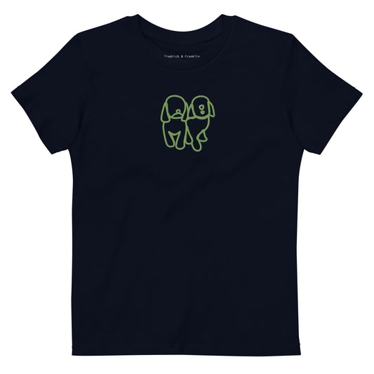 Unisex Organic cotton kids t-shirt Nvy/Grn