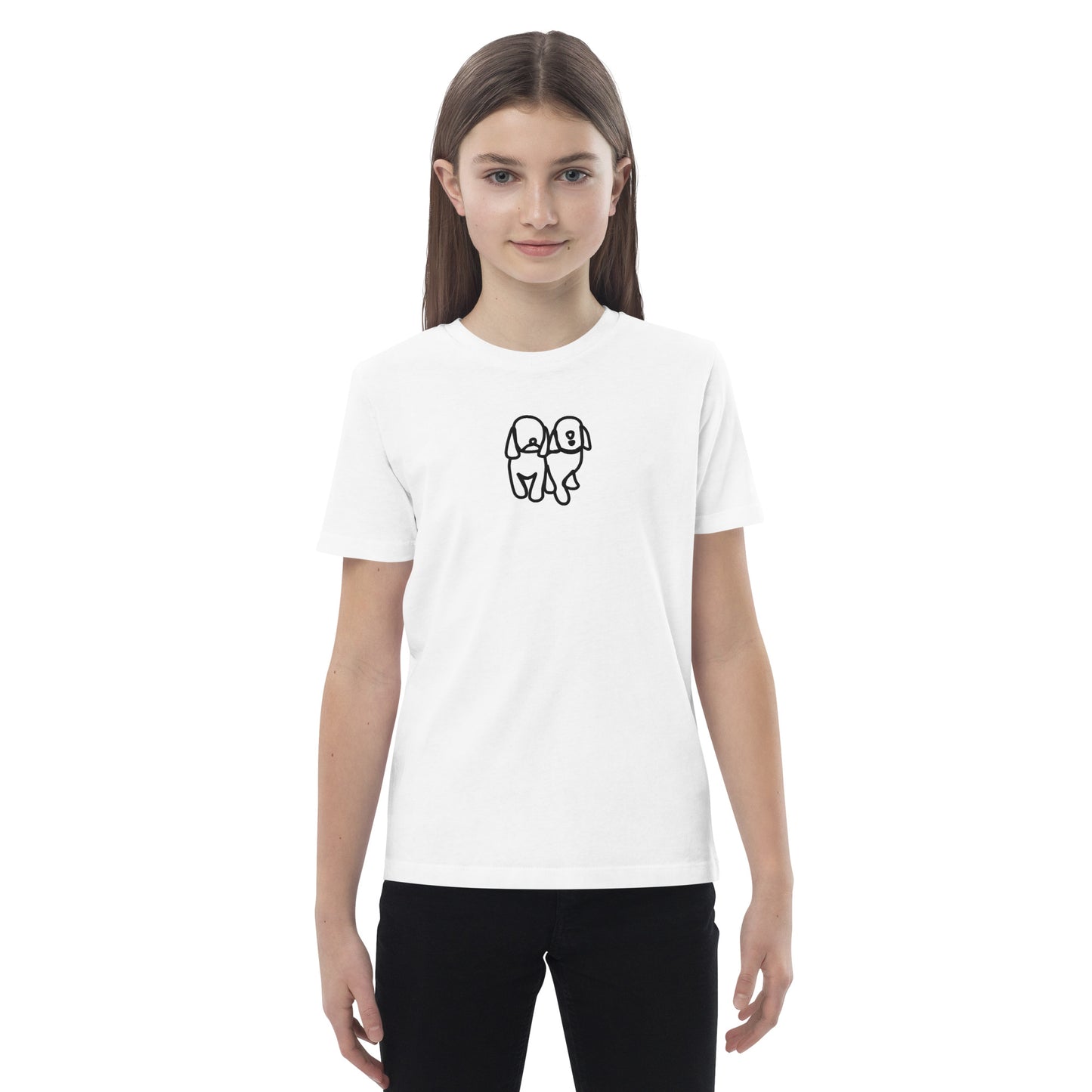 Organic cotton kids t-shirt Wht/Blk