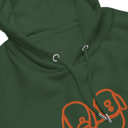 Eco raglan hoodie Army/Orange
