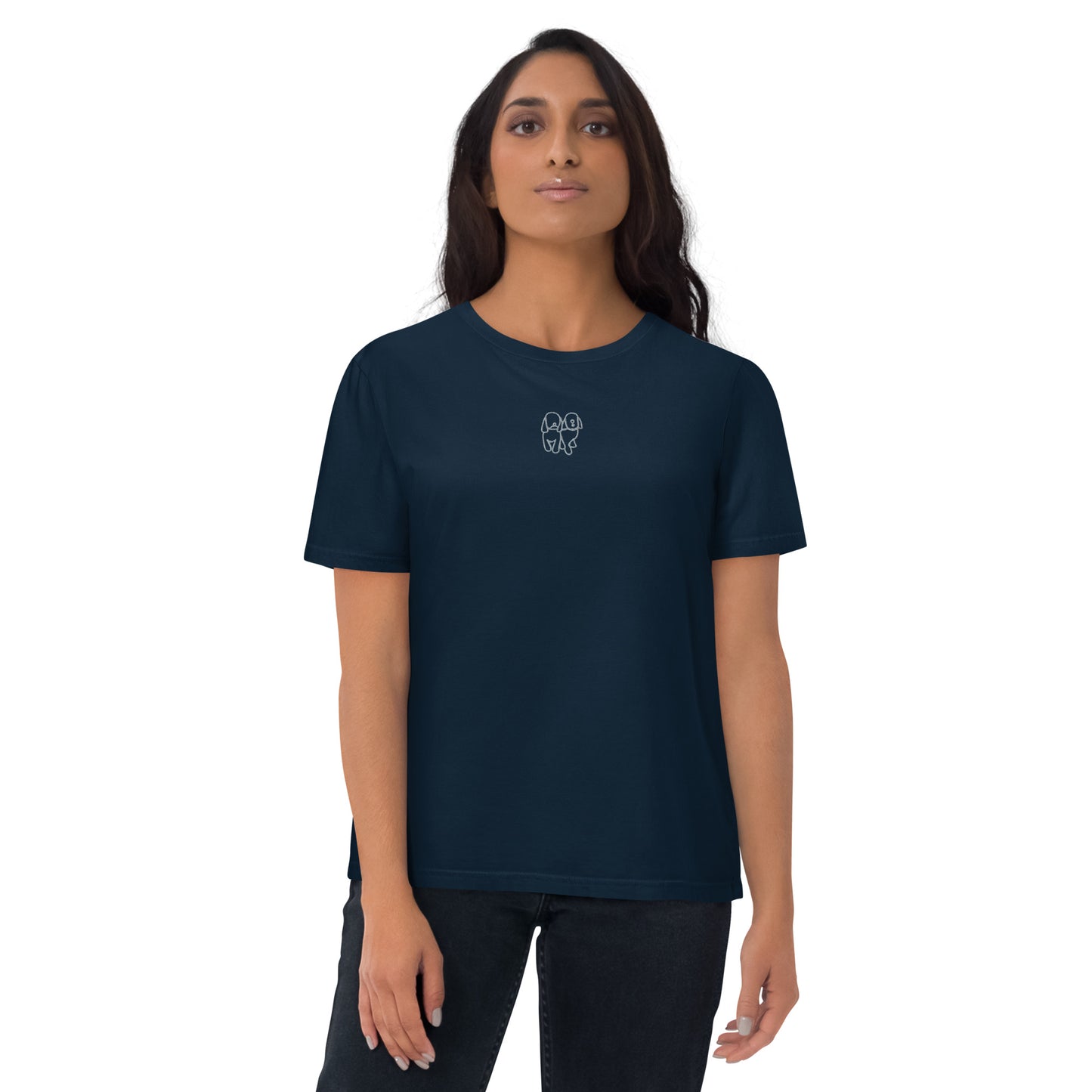 Unisex organic cotton t-shirt Nvy/silver