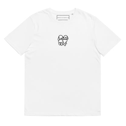 Unisex organic cotton t-shirt Wht/Blk