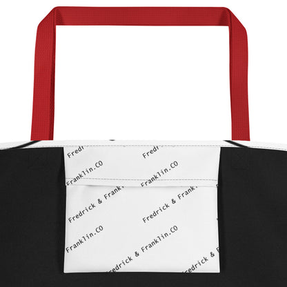 Abstract Red Tote Bag Large