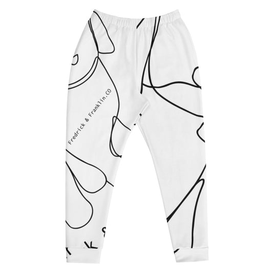 Abstract Trackie Pants White