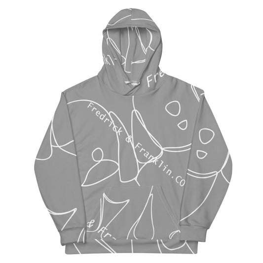 Abstract Hoodie Grey