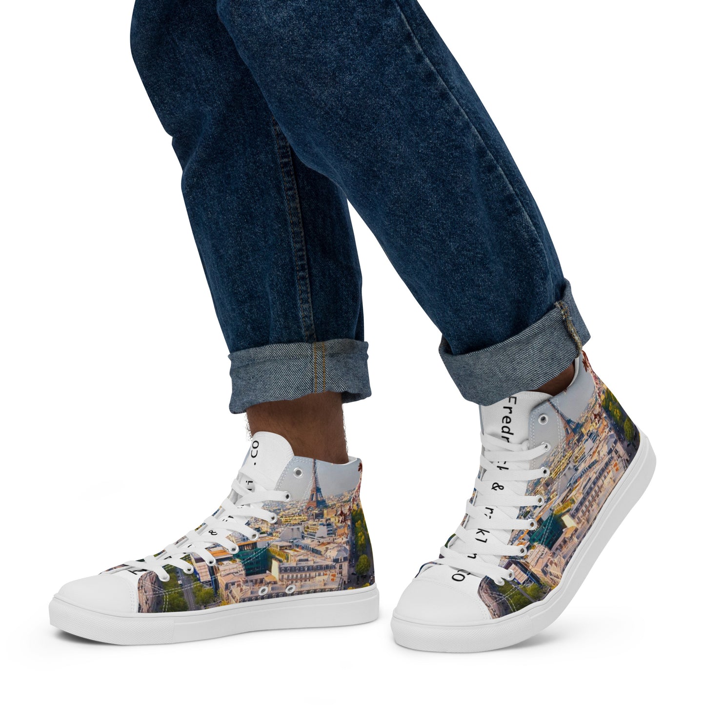 Paris Day Men’s Size High Top Shoes